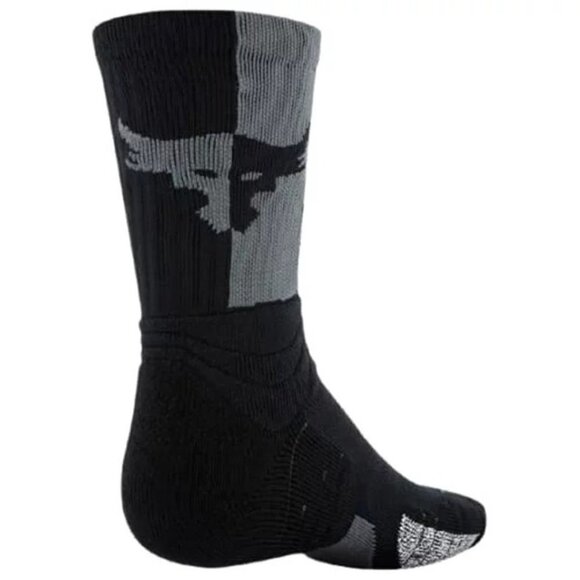 Under Armour Other - UA Project Rock Playmaker Unisex Black/Grey Sock Size 9-12 or 8-12